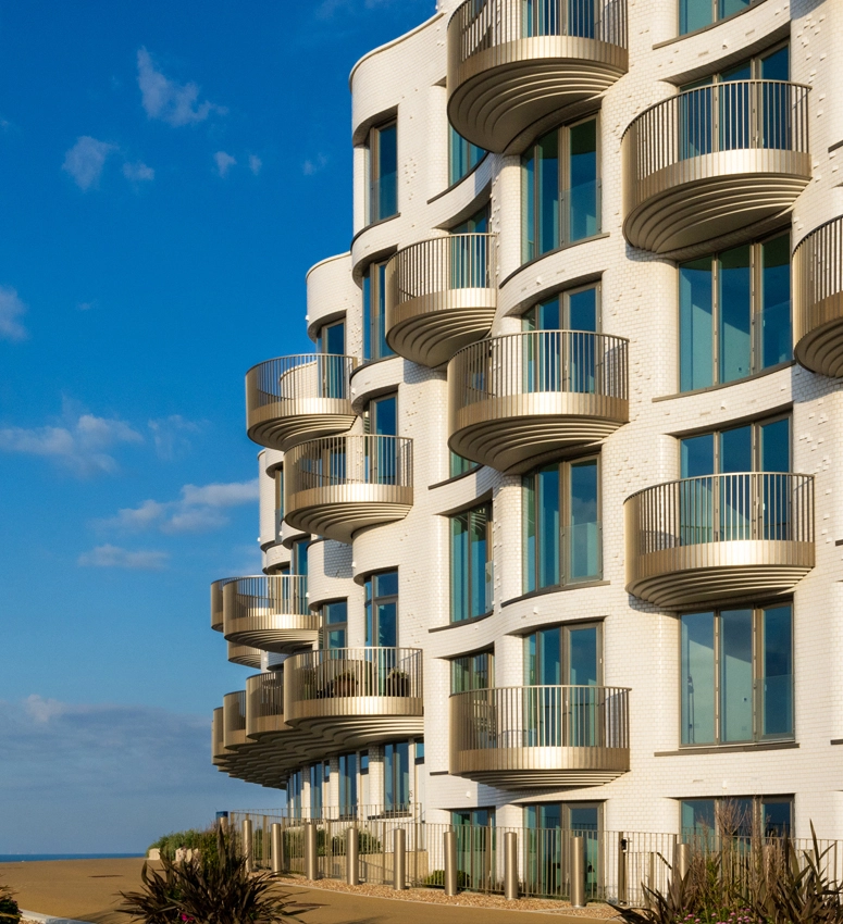 Exterior of Shoreline development in Folkestone, Kent