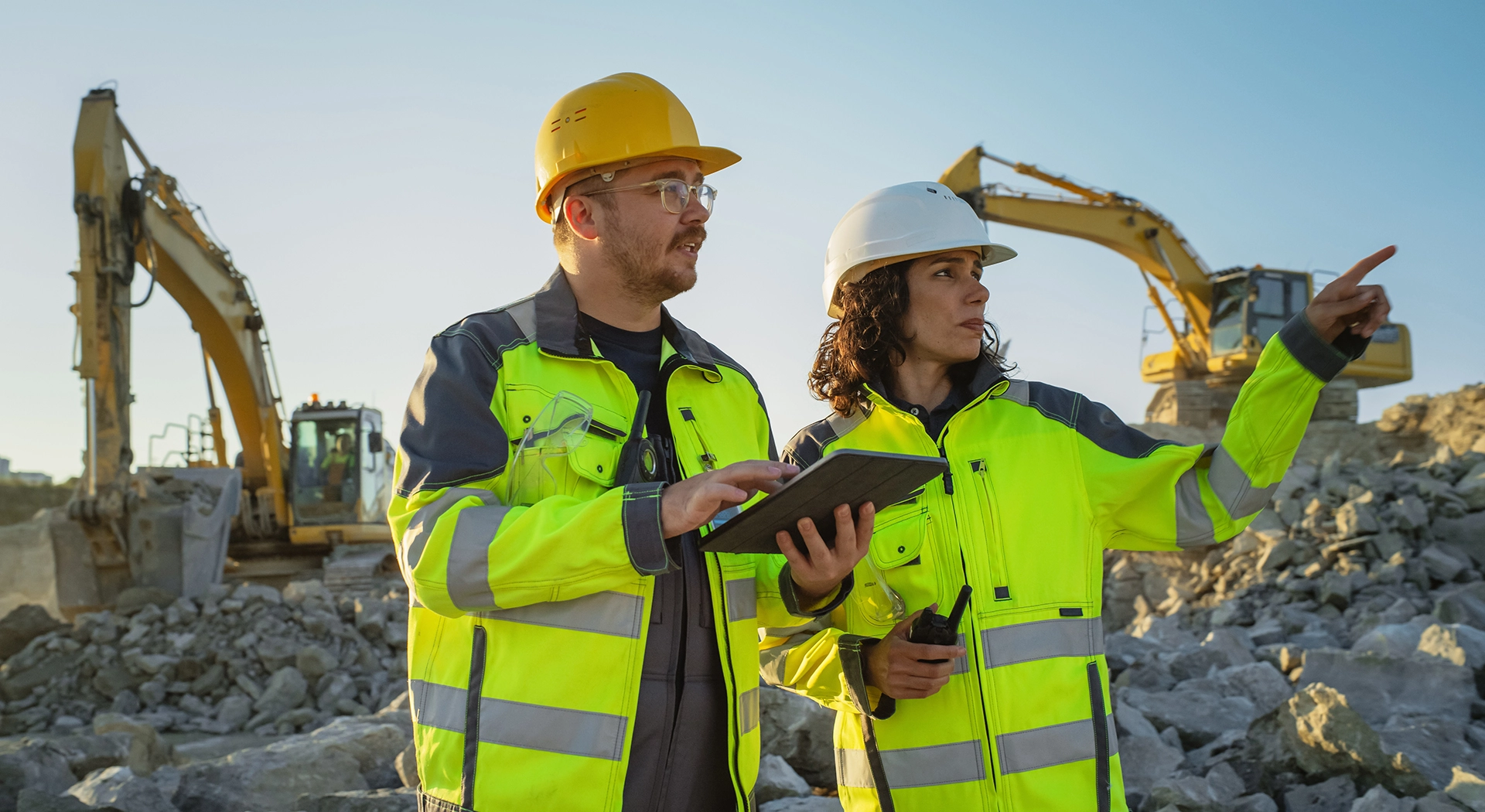 Civil engineer carrying out a survey