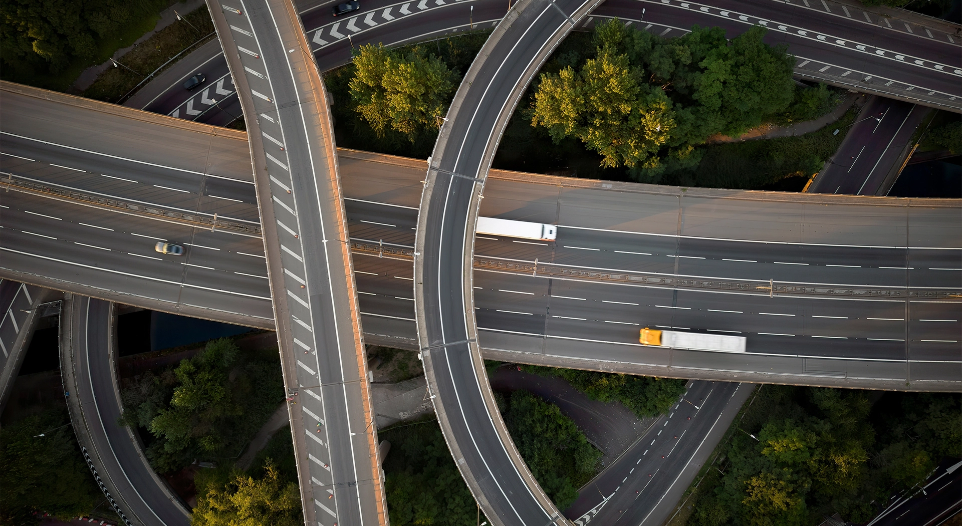 Roads and bridges to depict infrastructure