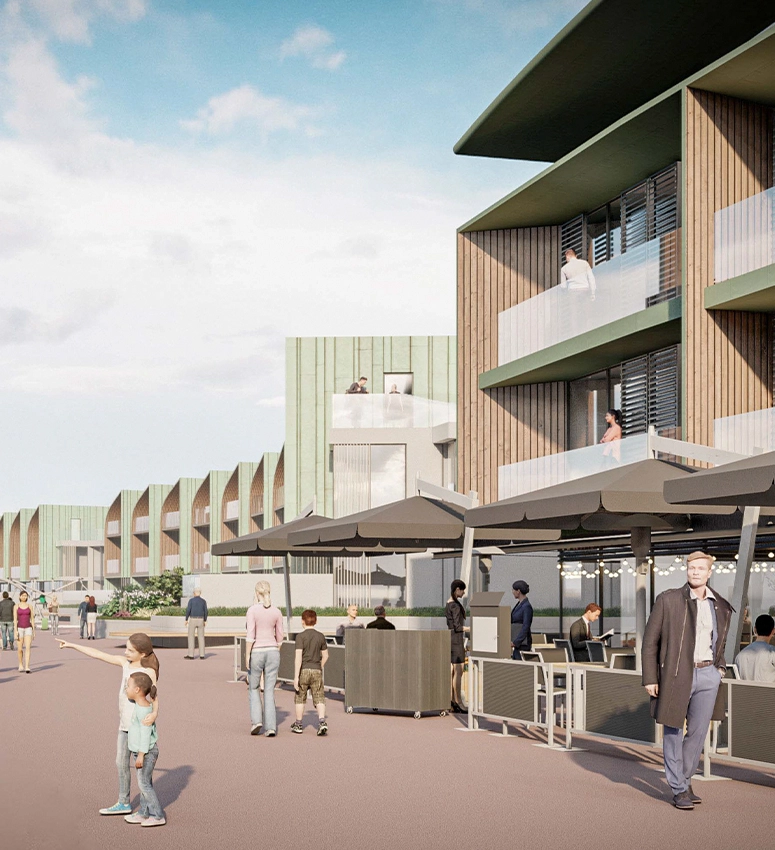 CGI image showing the proposed Princes Parade development in Hythe, Kent