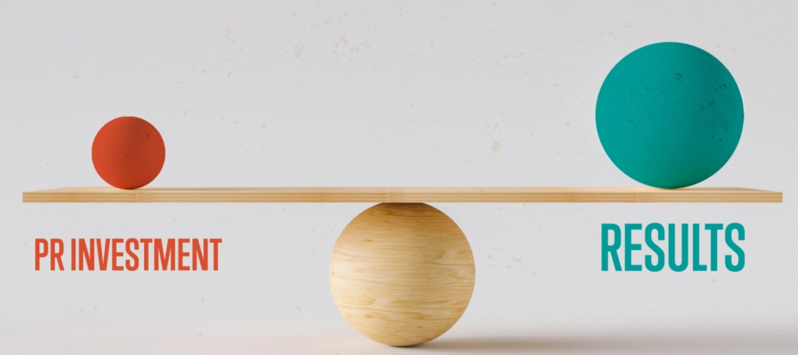 Plank of wood balanced between two words- PR measurement and results